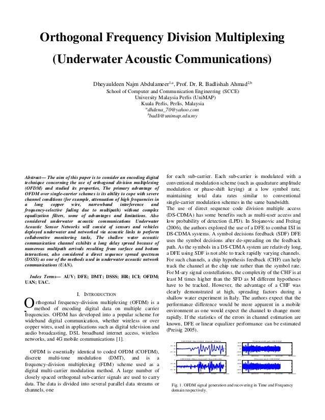 OFDM for Underwater Acoustic Communications
